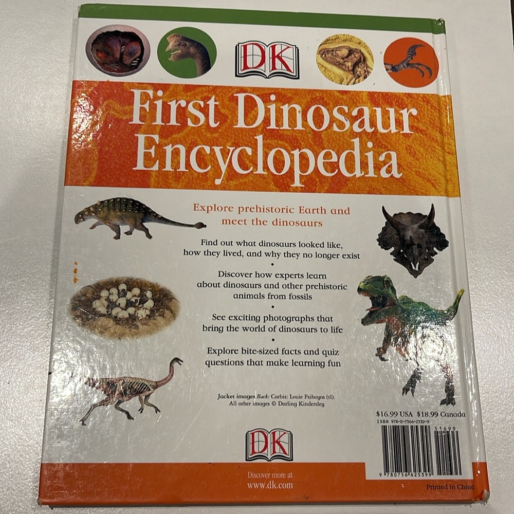 First Dinosaur Encyclopedia Hardcover book - Picture 2 of 2